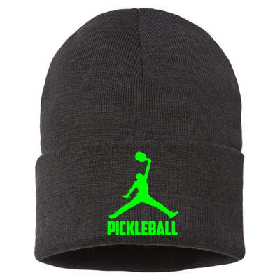 Green Pickleball Sports Logo Sustainable Knit Beanie