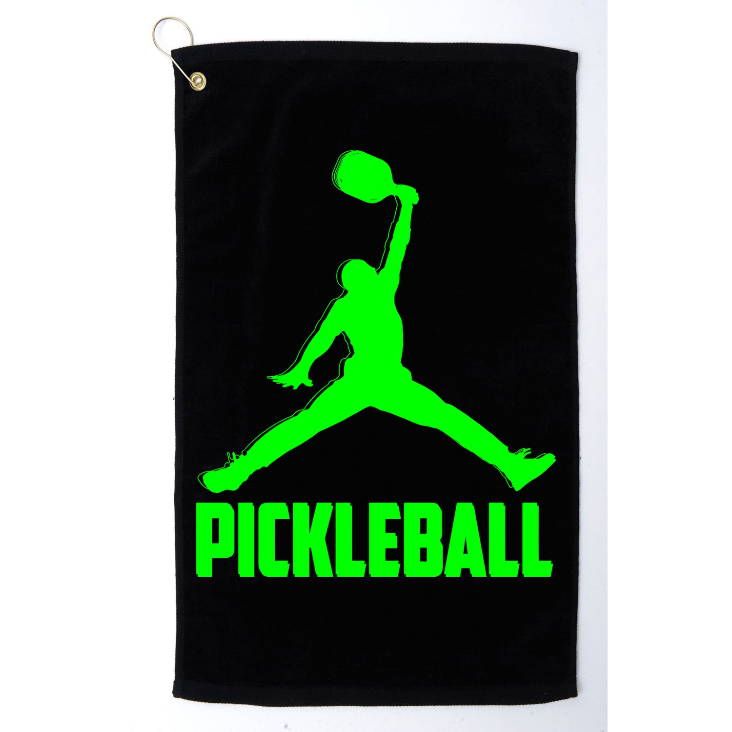 Green Pickleball Sports Logo Golf Towel