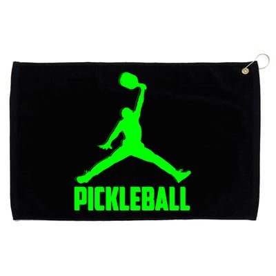 Green Pickleball Sports Logo Grommeted Golf Towel