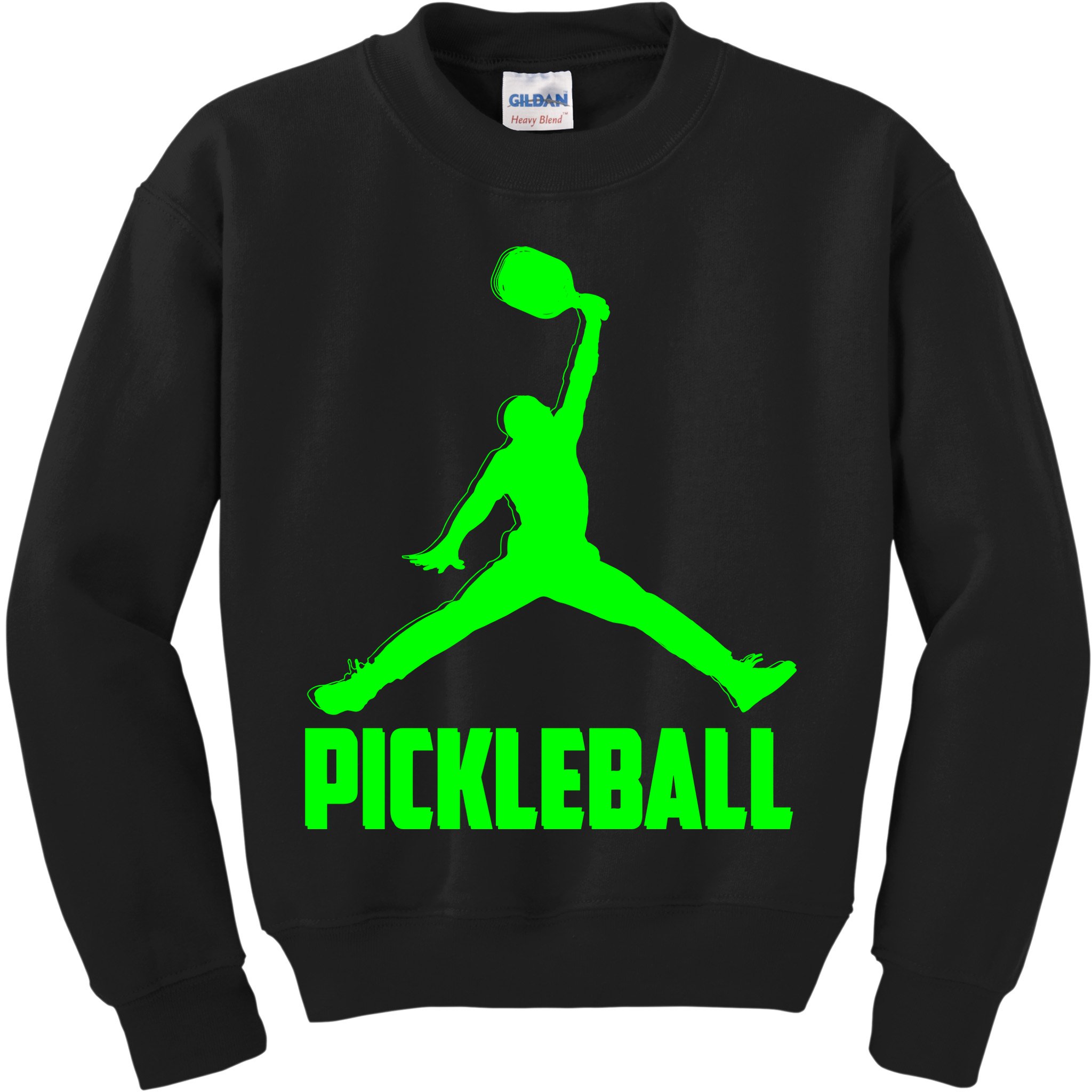 Green Pickleball Sports Logo Kids Sweatshirt