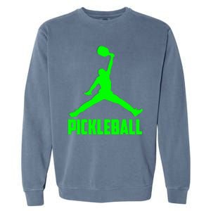 Green Pickleball Sports Logo Garment-Dyed Sweatshirt