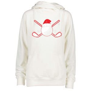 Golf Player Sport Lover Golfer Merry Xmas Christmas Day Gift Womens Funnel Neck Pullover Hood