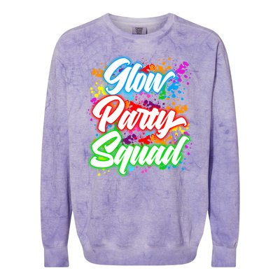 Glow Party Squad Neon Colorblast Crewneck Sweatshirt