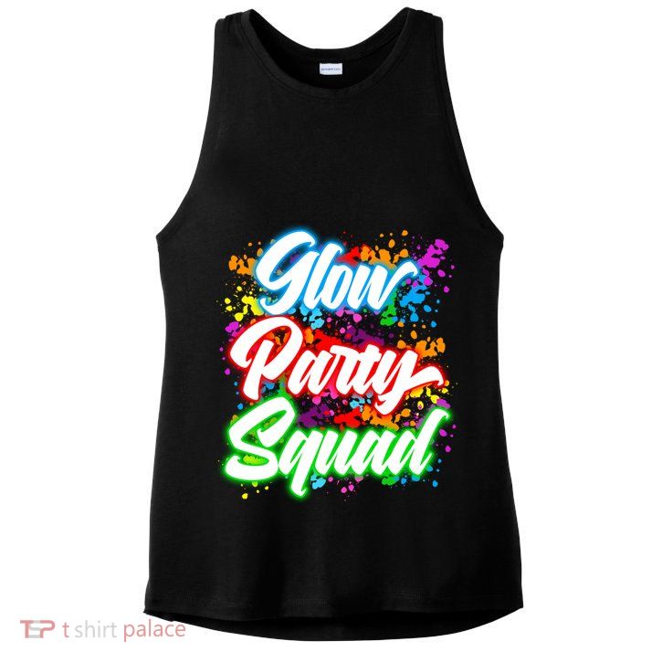 Glow Party Squad Neon Ladies PosiCharge Tri-Blend Wicking Tank