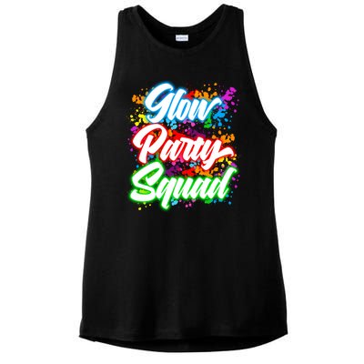 Glow Party Squad Neon Ladies PosiCharge Tri-Blend Wicking Tank