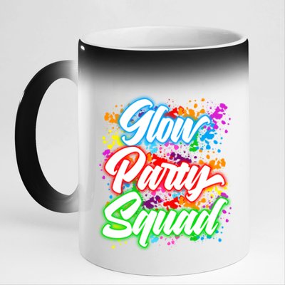 Glow Party Squad Neon 11oz Black Color Changing Mug