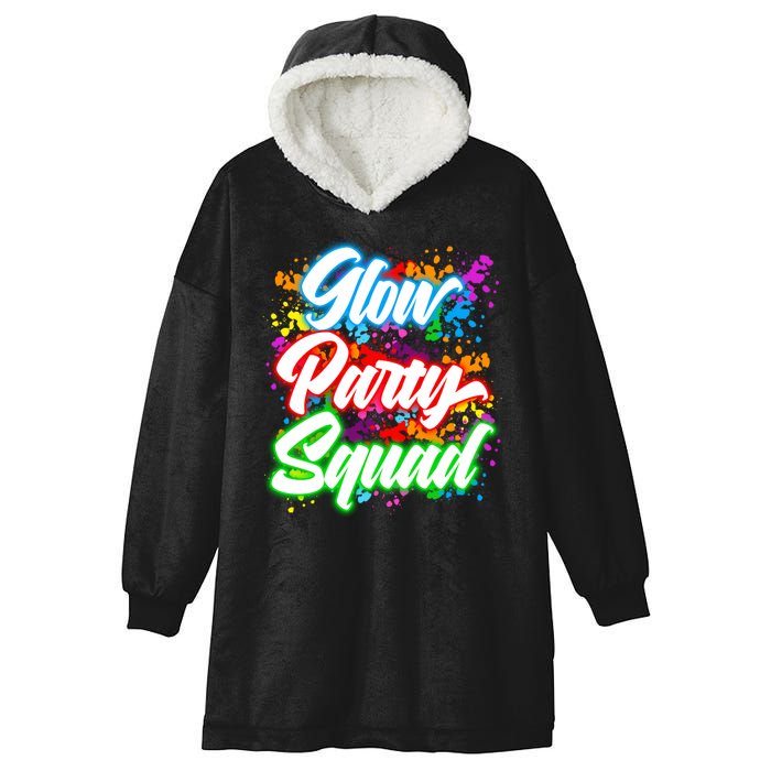 Glow Party Squad Neon Hooded Wearable Blanket