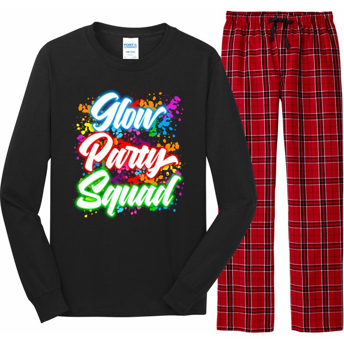 Glow Party Squad Neon Long Sleeve Pajama Set