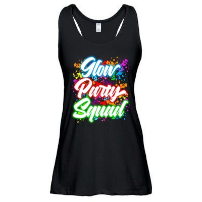 Glow Party Squad Neon Ladies Essential Flowy Tank