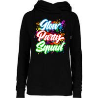 Glow Party Squad Neon Womens Funnel Neck Pullover Hood