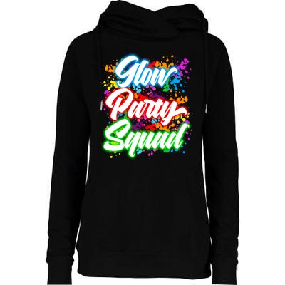 Glow Party Squad Neon Womens Funnel Neck Pullover Hood