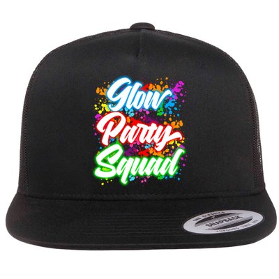 Glow Party Squad Neon Flat Bill Trucker Hat