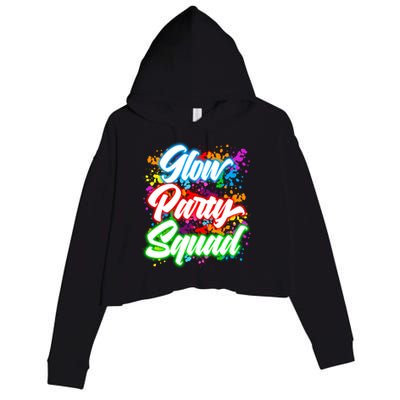 Glow Party Squad Neon Crop Fleece Hoodie