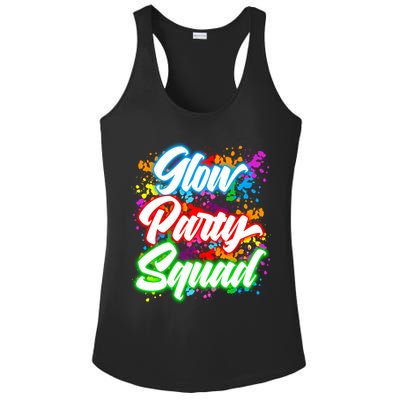 Glow Party Squad Neon Ladies PosiCharge Competitor Racerback Tank