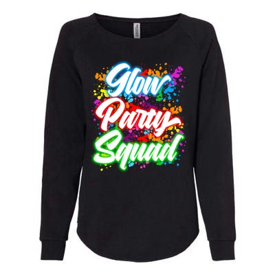 Glow Party Squad Neon Womens California Wash Sweatshirt