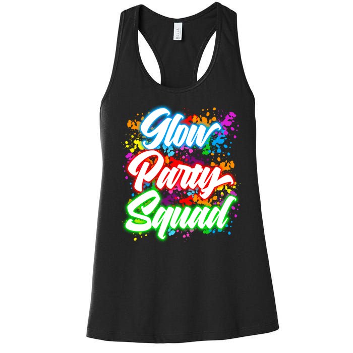 Glow Party Squad Neon Women's Racerback Tank