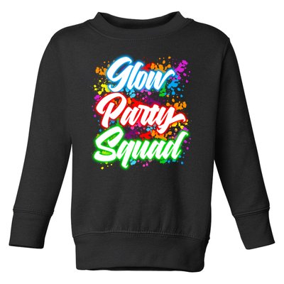 Glow Party Squad Neon Toddler Sweatshirt