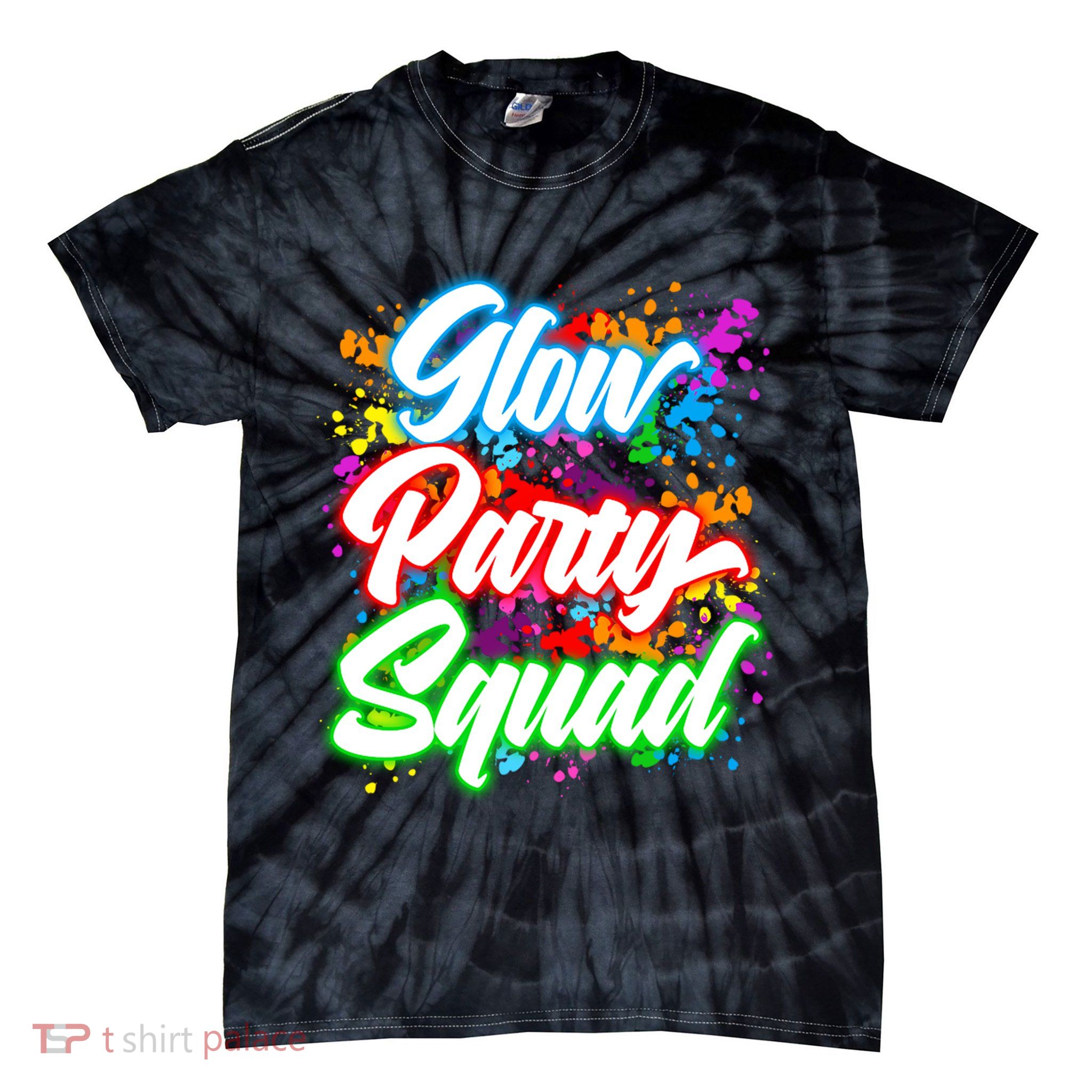 Glow Party Squad Neon Tie-Dye T-Shirt