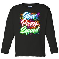 Glow Party Squad Neon Toddler Long Sleeve Shirt