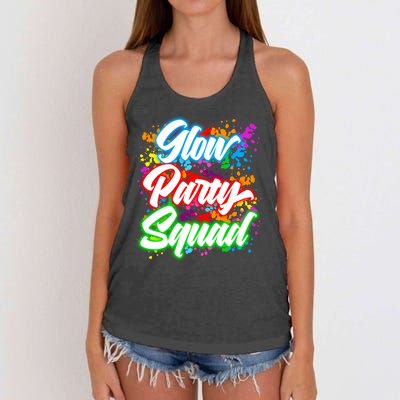 Glow Party Squad Neon Women's Knotted Racerback Tank