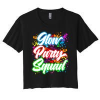 Glow Party Squad Neon Women's Crop Top Tee