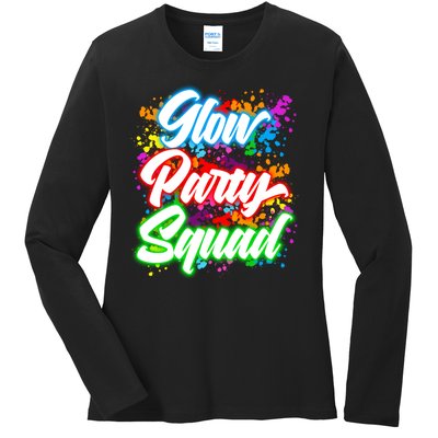 Glow Party Squad Neon Ladies Long Sleeve Shirt