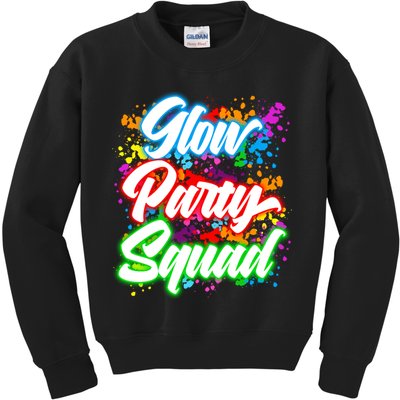 Glow Party Squad Neon Kids Sweatshirt
