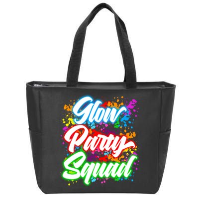 Glow Party Squad Neon Zip Tote Bag