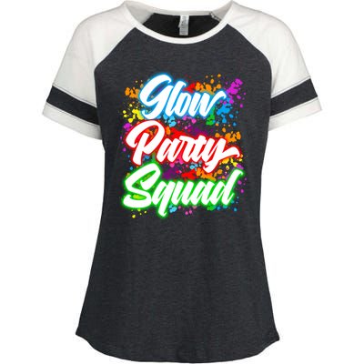 Glow Party Squad Neon Enza Ladies Jersey Colorblock Tee