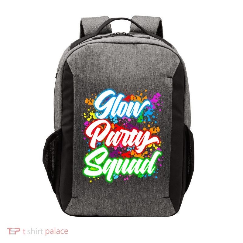 Glow Party Squad Neon Vector Backpack