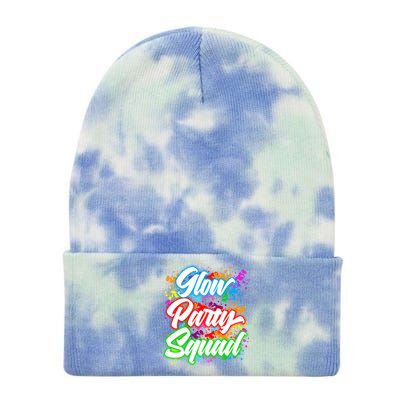 Glow Party Squad Neon Tie Dye 12in Knit Beanie