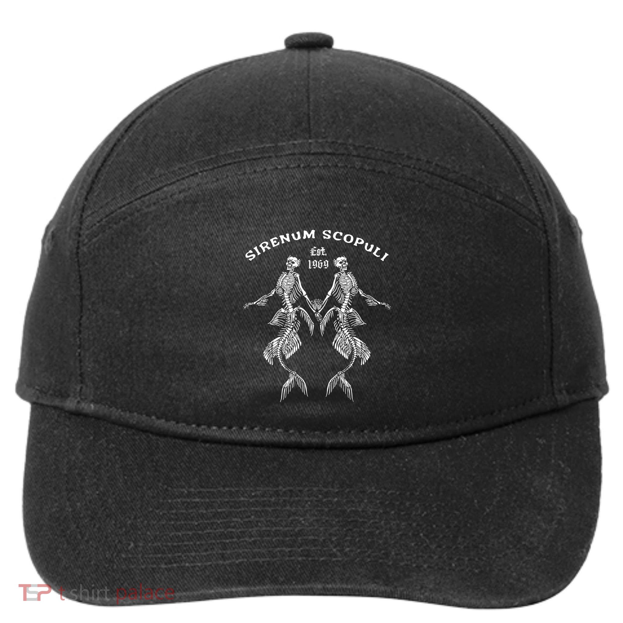 Goth Punk Siren Mermaid Skeleton Sirenum Scopuli Skull 7-Panel Snapback Hat