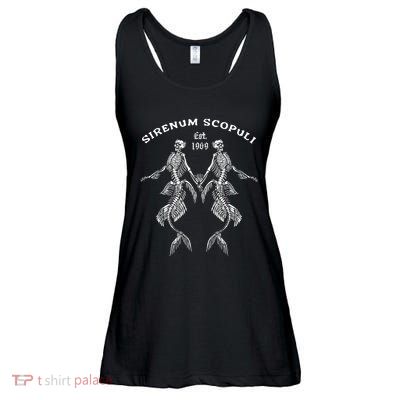 Goth Punk Siren Mermaid Skeleton Sirenum Scopuli Skull Ladies Essential Flowy Tank