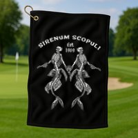 Goth Punk Siren Mermaid Skeleton Sirenum Scopuli Skull Golf Towel