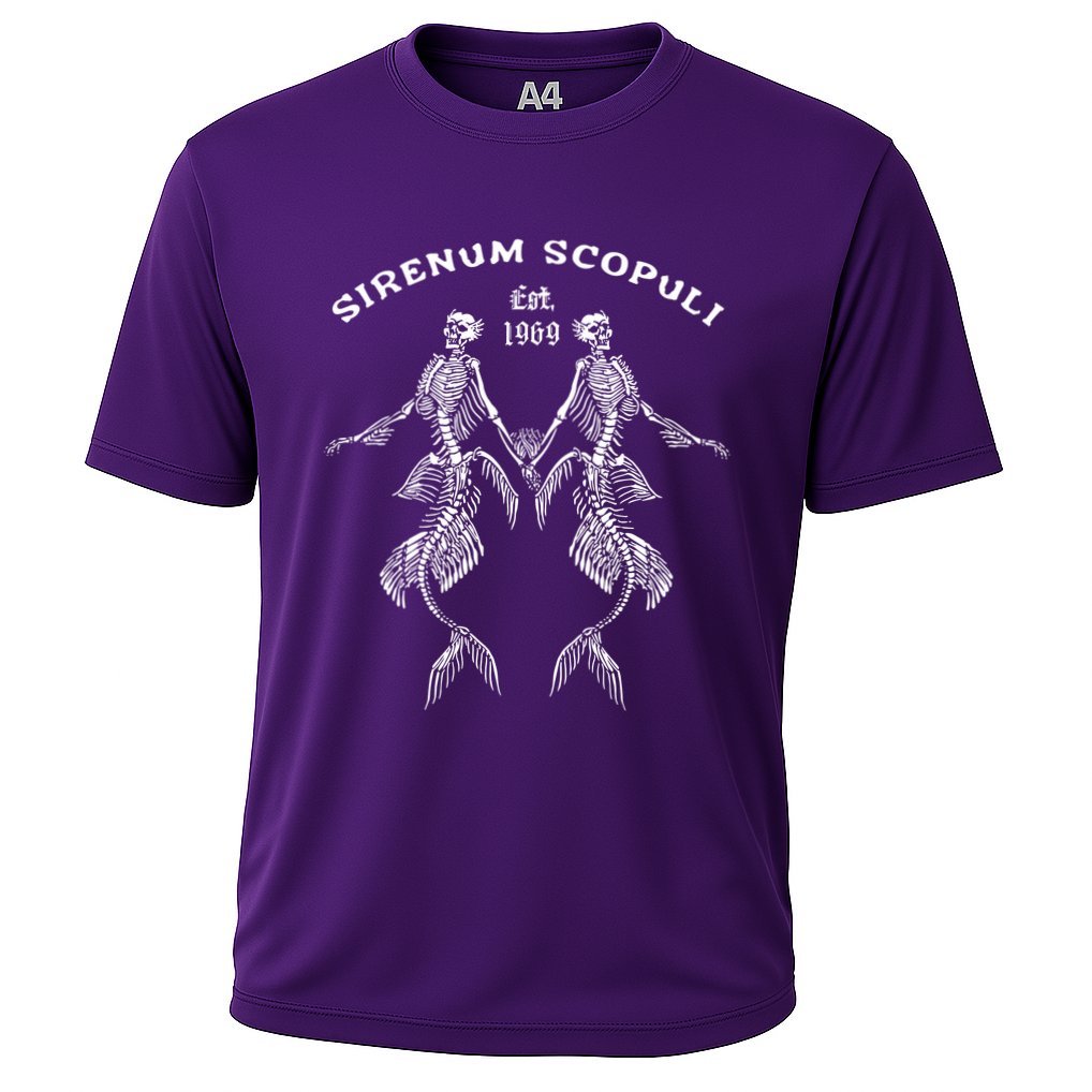 Goth Punk Siren Mermaid Skeleton Sirenum Scopuli Skull Performance Shirt