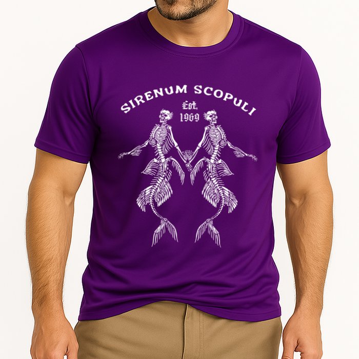 Goth Punk Siren Mermaid Skeleton Sirenum Scopuli Skull Performance Shirt