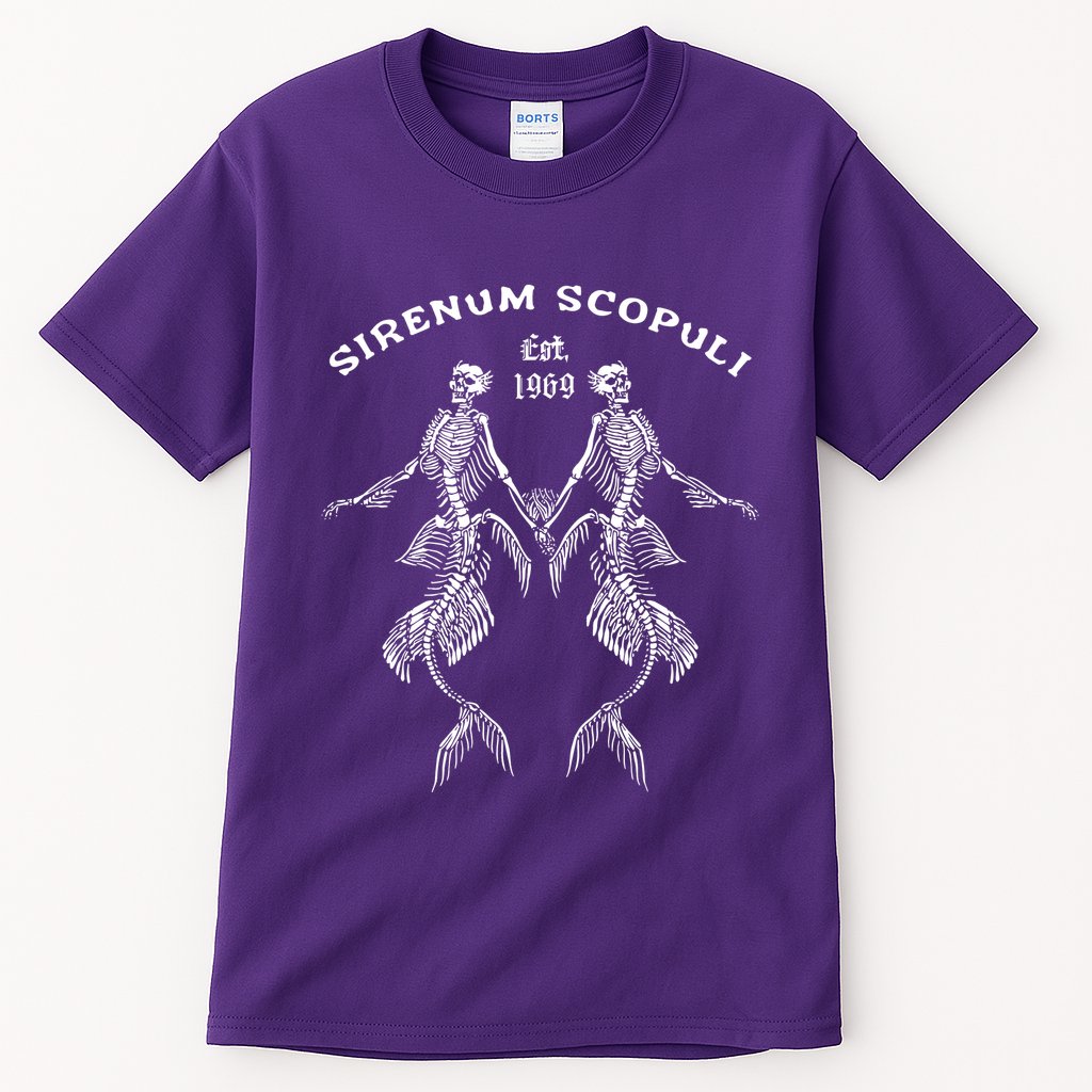 Goth Punk Siren Mermaid Skeleton Sirenum Scopuli Skull Tall T-Shirt