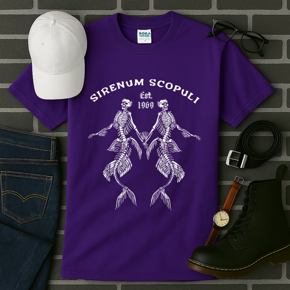 Goth Punk Siren Mermaid Skeleton Sirenum Scopuli Skull Tall T-Shirt