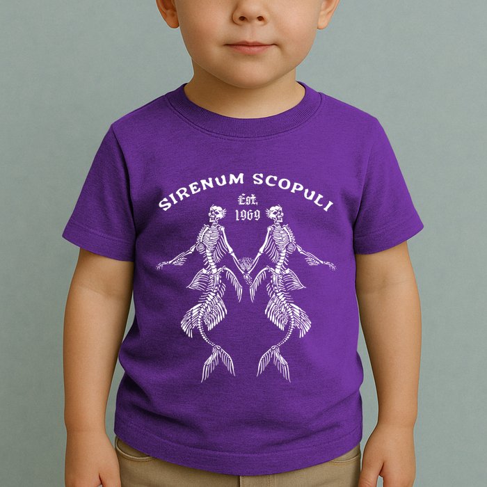 Goth Punk Siren Mermaid Skeleton Sirenum Scopuli Skull Toddler T-Shirt