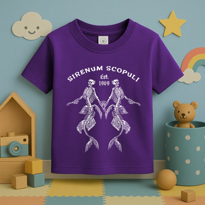 Goth Punk Siren Mermaid Skeleton Sirenum Scopuli Skull Toddler T-Shirt