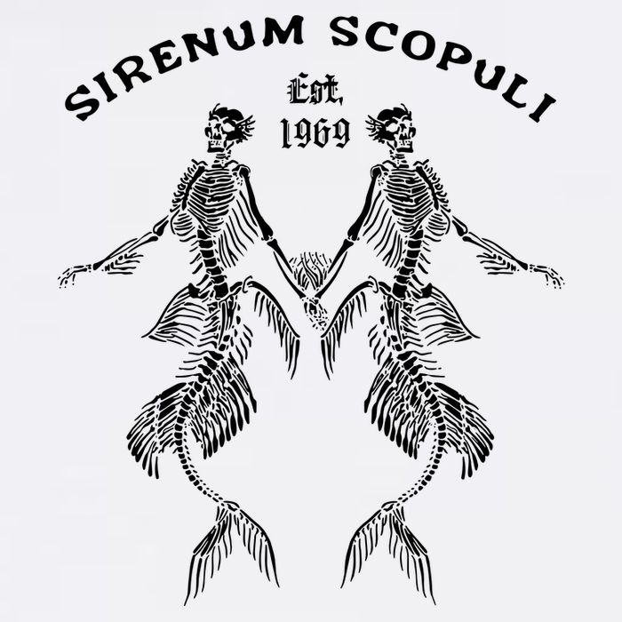Goth Punk Siren Mermaid Skeleton Sirenum Scopuli Skull Garment-Dyed Sweatshirt