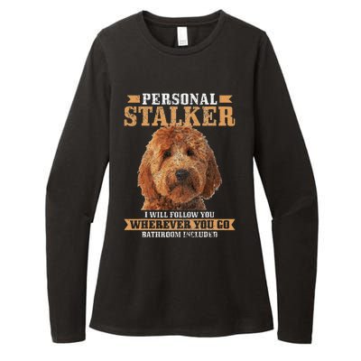 Goldendoodle Personal Stalker Funny Golden Doodle Mom Womens CVC Long Sleeve Shirt