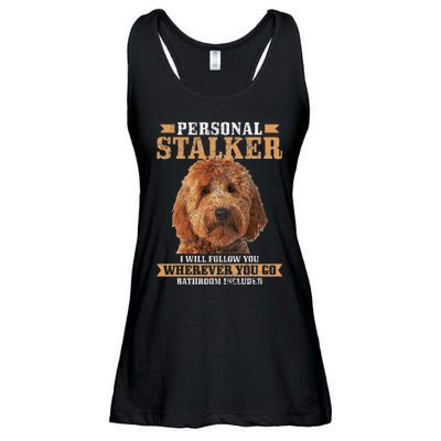 Goldendoodle Personal Stalker Funny Golden Doodle Mom Ladies Essential Flowy Tank