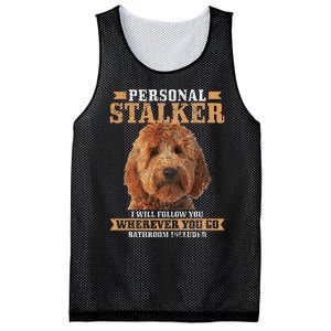 Goldendoodle Personal Stalker Funny Golden Doodle Mom Mesh Reversible Basketball Jersey Tank