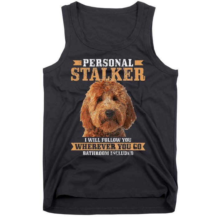 Goldendoodle Personal Stalker Funny Golden Doodle Mom Tank Top