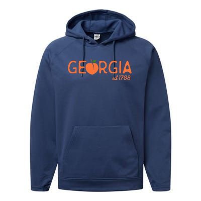 Georgia Peach State Est. 1788 Performance Fleece Hoodie