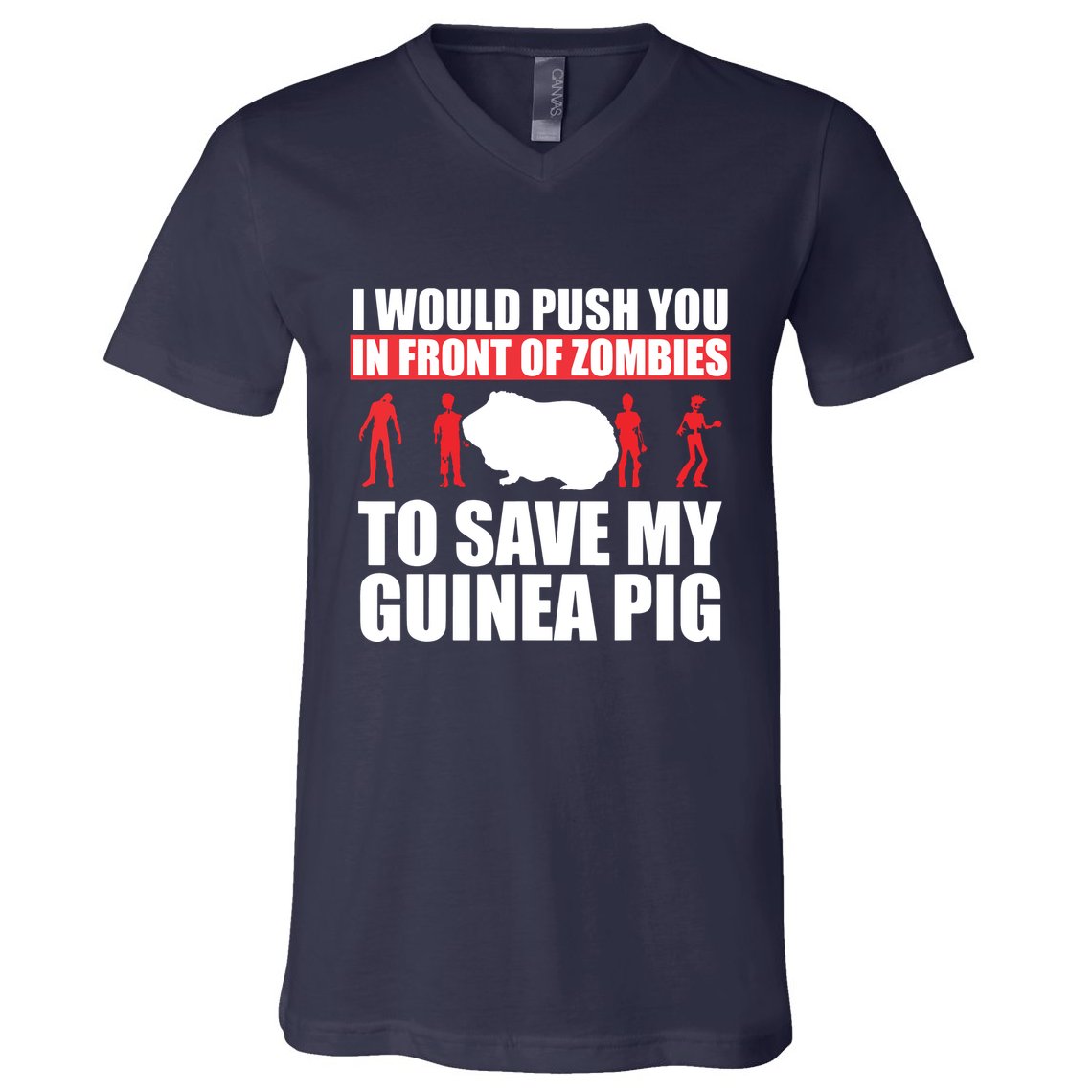 Guinea Pig Shirts Save My Pet Guinea Pig V-Neck T-Shirt