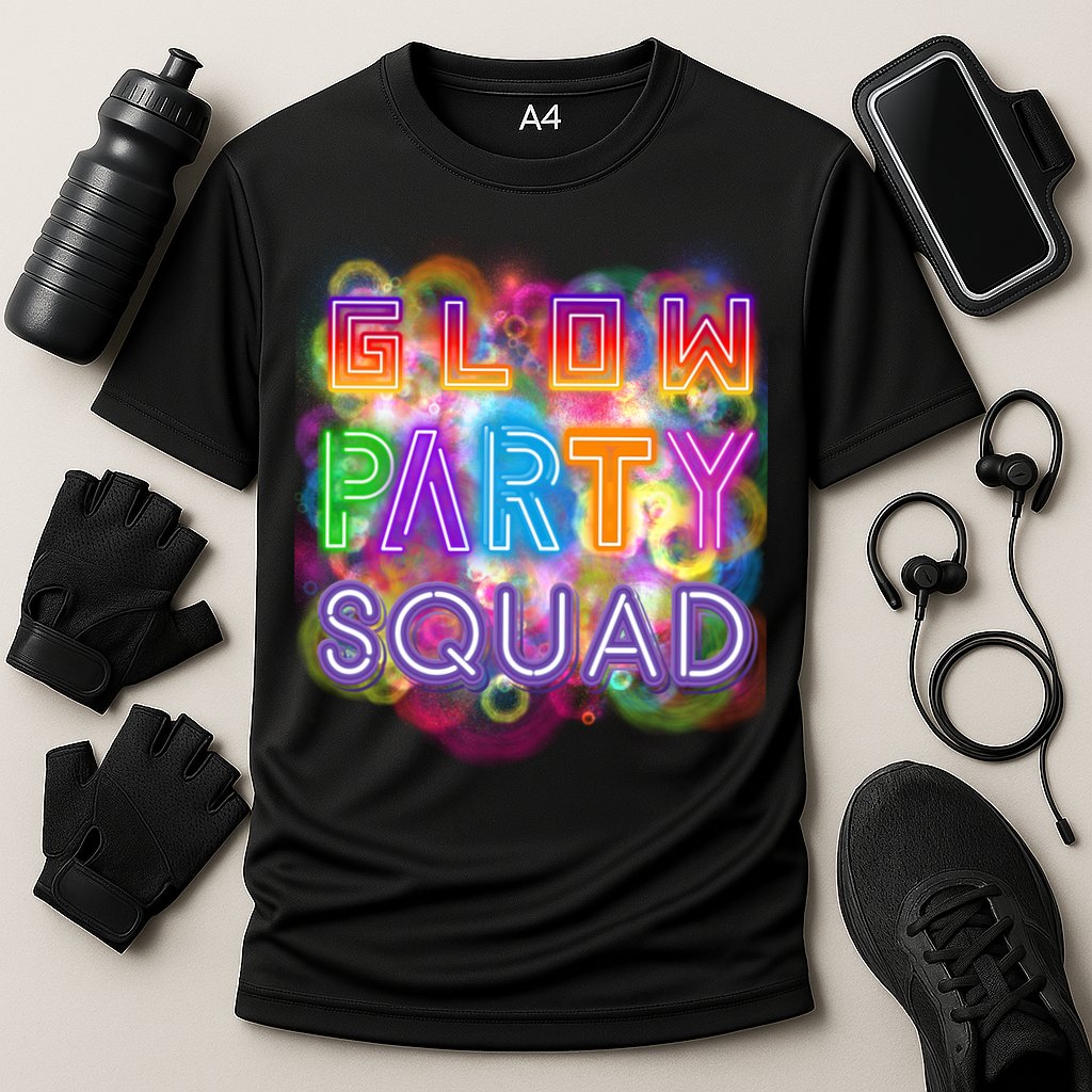 Glow Party Squad Girls Glow Funny Retro Party Lover Gift Cooling Performance Crew T-Shirt