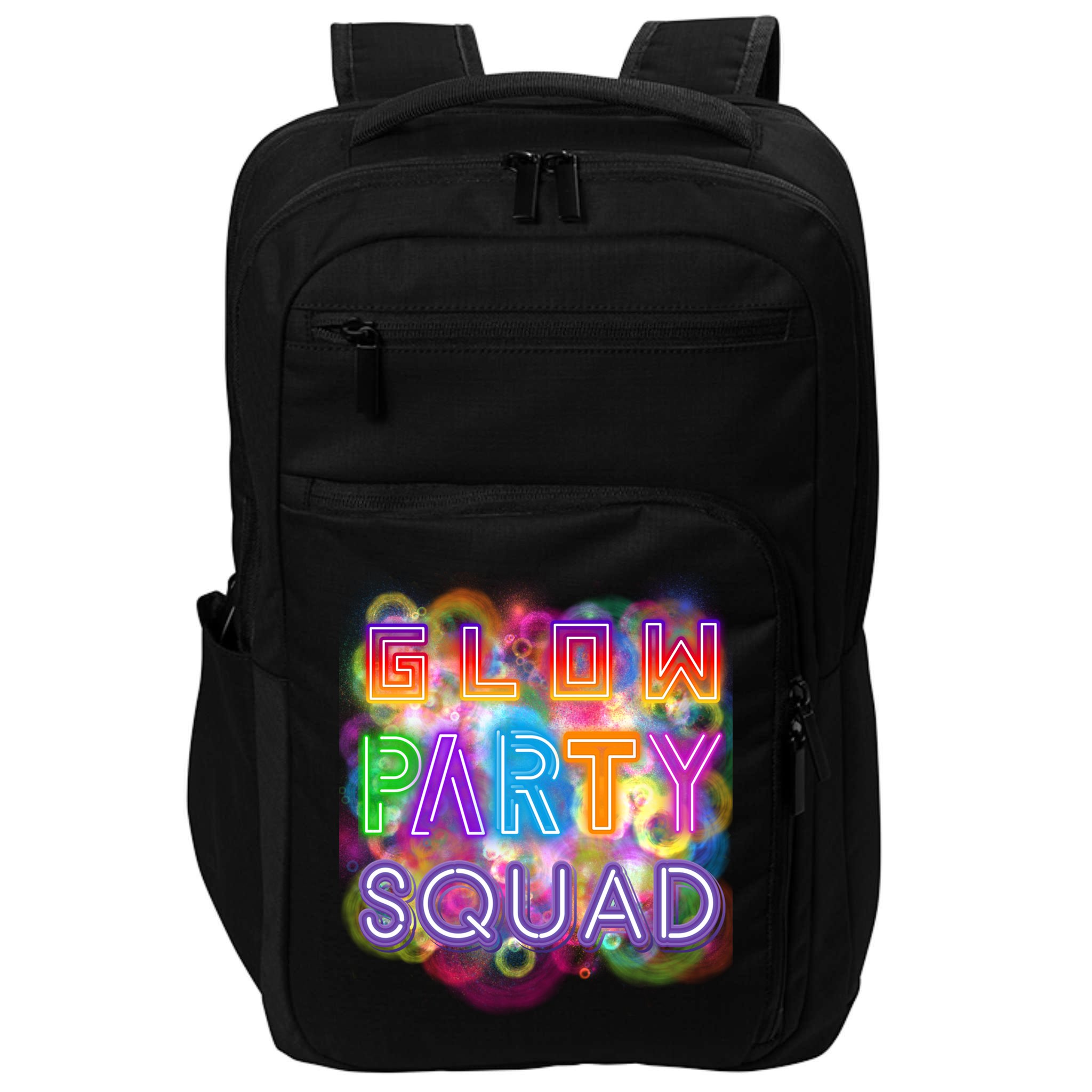 Glow Party Squad Girls Glow Funny Retro Party Lover Gift Impact Tech Backpack
