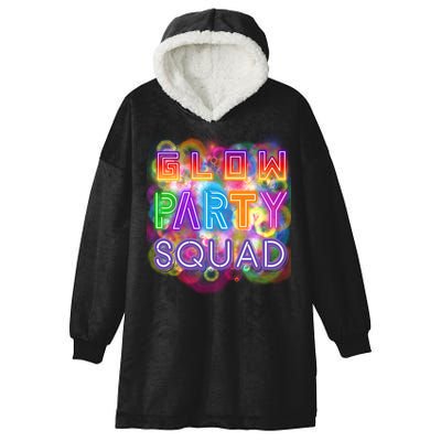 Glow Party Squad Girls Glow Funny Retro Party Lover Gift Hooded Wearable Blanket
